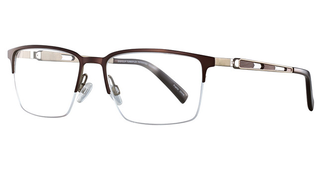 Easyclip Eyeglasses EC459 Matt Dark Brown & Light Gold/10