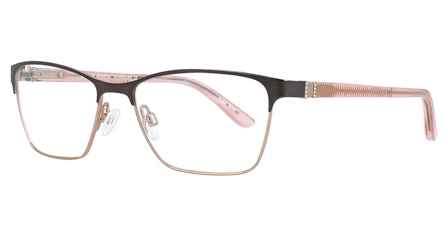 Easyclip Eyeglasses EC455 Satin Dark Brown & Light Pink/10