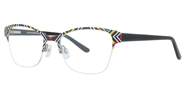 Takumi Eyeglasses TK1089 Black & White & Red & Yellow & Green/90
