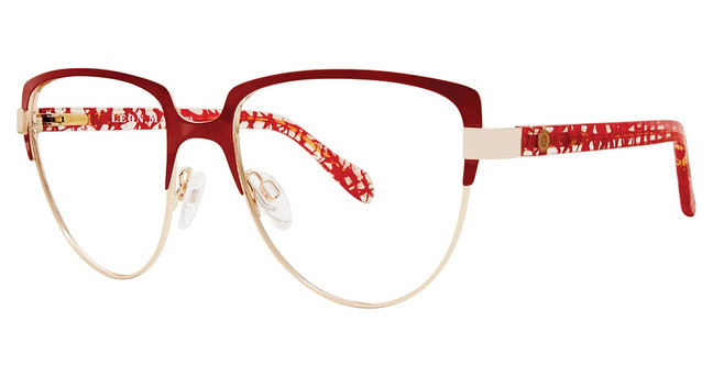 Leon Max Eyeglasses Leon Max 4068 Red/Gold/86