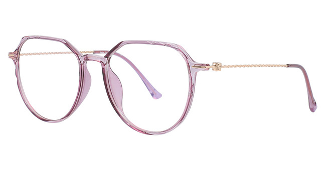 iChill Eyeglasses C7016 Crystal Purple & Gold/Gold/80