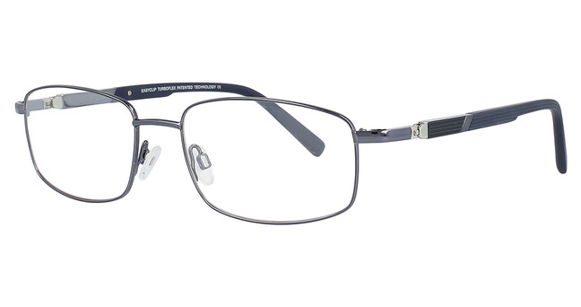Easyclip Eyeglasses EC493 Shiny Dark Steel Blue & Dark Blue/50