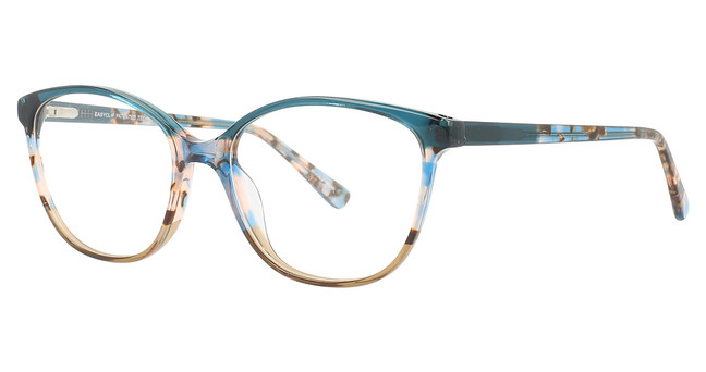 Easyclip Eyeglasses EC518 Teal Crystal & Demi Teal & Beige Crystal/60