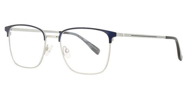 Alexander Julian Eyeglasses Evans Navy/Silver