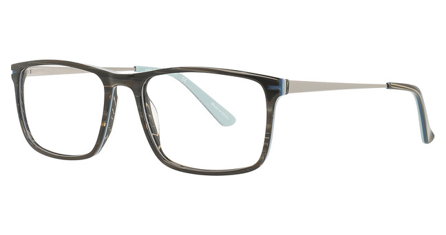 Adin Thomas Eyeglasses AT-478 Gray Horn/Slate/Sky/3