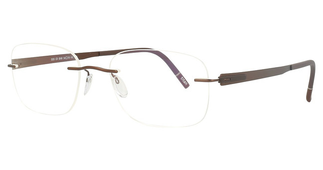 Silhouette Eyeglasses 5555 demo Leather Brown/6040