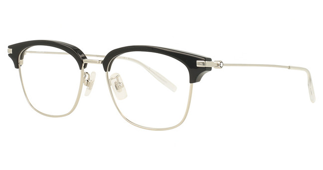 Montblanc Eyeglasses MB0141OK BLACK-SILVER-TRANSPARENT/001