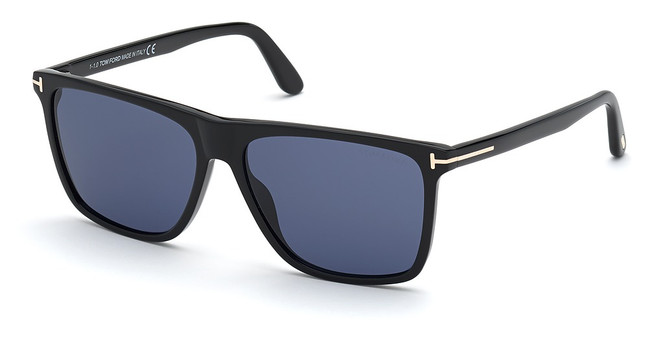 Tom Ford Eyeglasses FT0832 shiny black / blue/01V