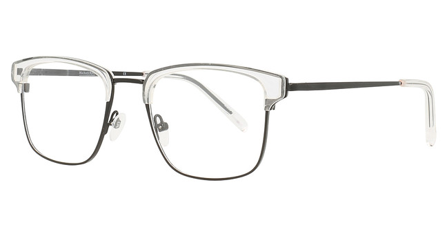 Michael Ryen Eyeglasses MR-350 Crystal/Black/3
