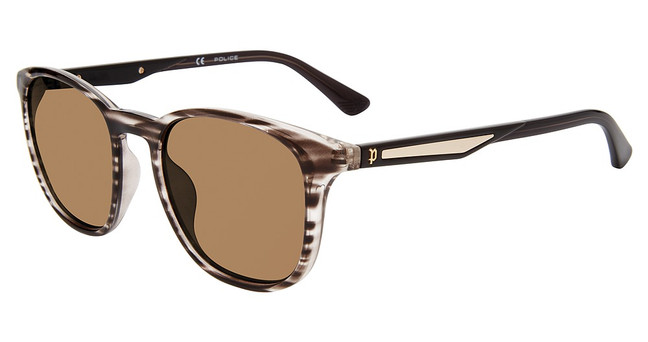 Police Eyeglasses SPLF18E Grey Havana 6BZP