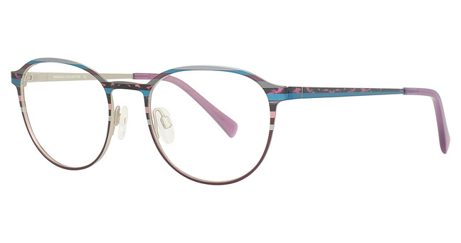Paradox Eyeglasses P5085 Striped Multicolor & Fuchsia Tortoise/80
