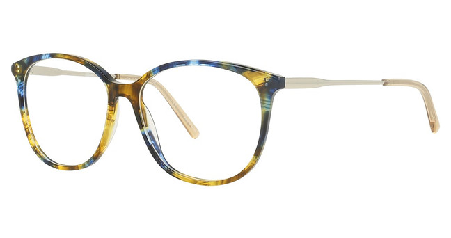 Adin Thomas Eyeglasses AT-552 Blue Amber Demi/1
