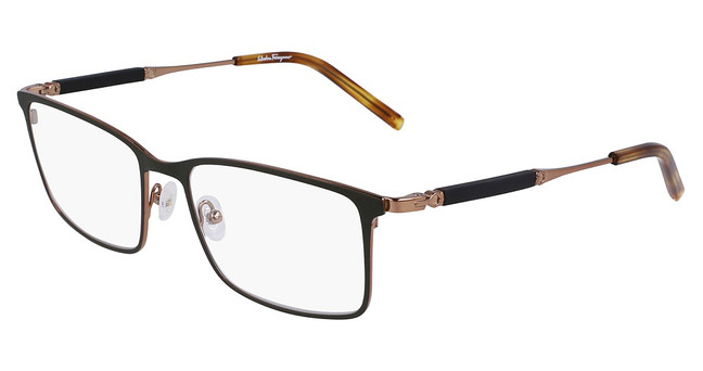 Ferragamo Eyeglasses SF2574 AMBER GOLD/OLIVE/750