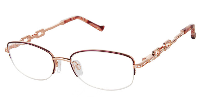 Tura Eyeglasses TE282 burgundy/rose gold/BUR