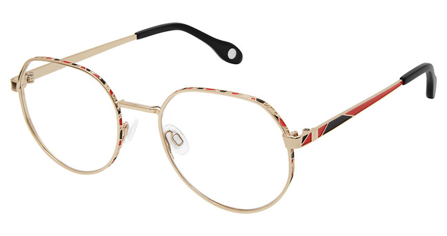 FYSH Eyeglasses FYSH 3719 GOLD BLACK RED/S200