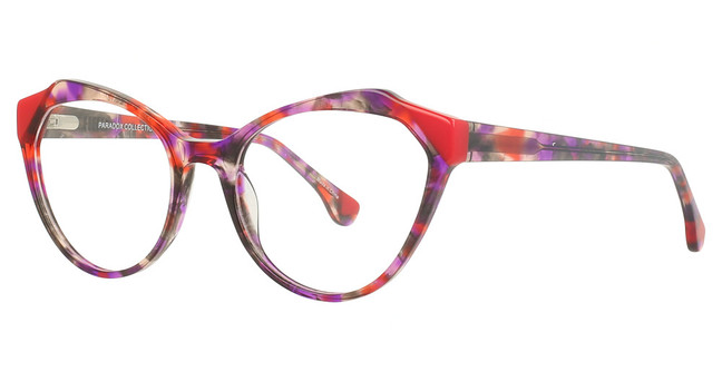 Paradox Eyeglasses P5091 Purple Tortoise & Red Trim/30