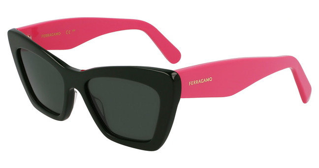 Ferragamo Eyeglasses SF929SN DARK GREEN/PEONIA PINK/304