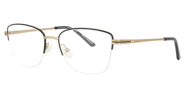 Cote d Azur Eyeglasses CDA-372 Black / Antique Gold/3