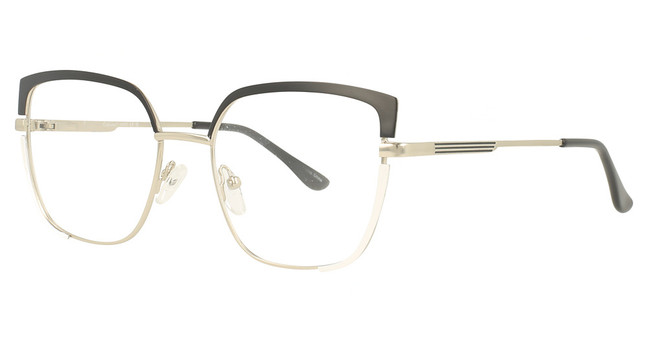 Enhance Eyeglasses 4495 Black/White/Silver
