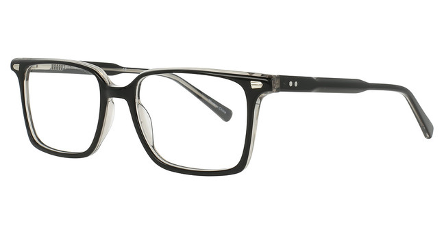 Adin Thomas Eyeglasses AT-640 Black / Smoke/1