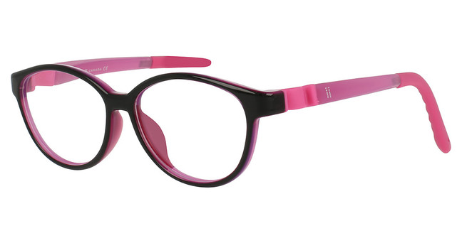 Indii Kids Eyeglasses IN55-SUNNY SC BLACK/PURPLE/BUBBLEGUM PINK/C1