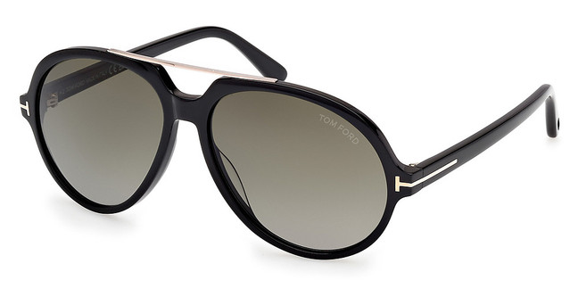 Tom Ford FT1210 shiny black / gradient smoke/01B