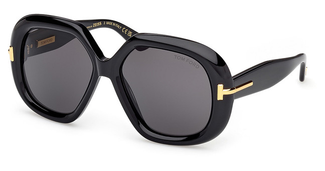 Tom Ford FT1278 shiny black / smoke/01A