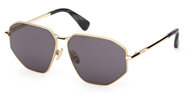 MaxMara Eyeglasses MM0143 shiny deep gold / smoke/30A