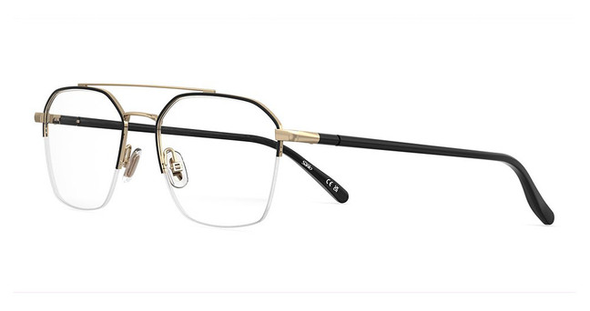 Safilo Elasta Eyeglasses E 8012 BLK GOLD B/02M2