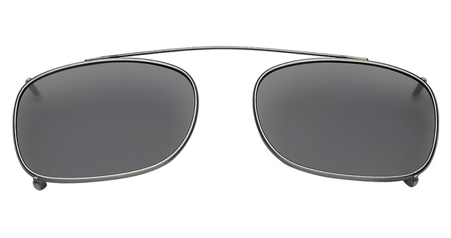Hilco Eyeglasses Sun Clips, Rectangle Pewter