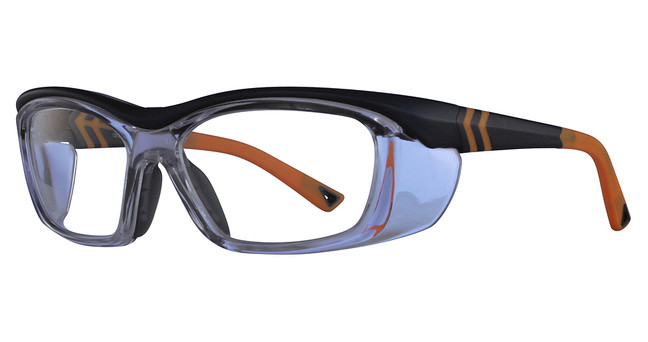 On-Guard Safety Eyeglasses OG225S W/DUST DAM Navy/ Neon Orange