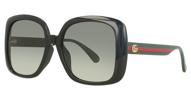 Gucci Eyeglasses GG0714SA BLACK-GREEN-GREY/001