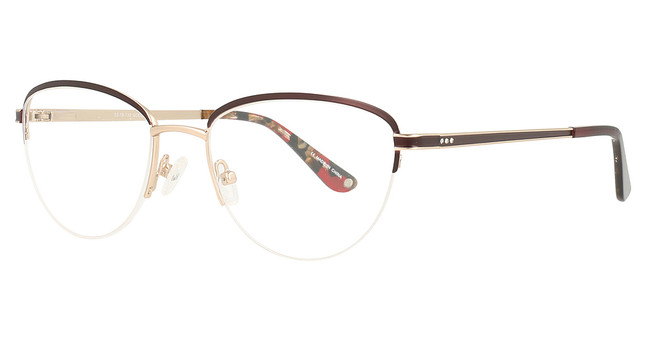 Bulova Eyewear Eyeglasses Cherryland Gold/Wine