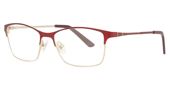 Optimate Eyeglasses A1036 Gold with Wine On Rim/GLD/WN