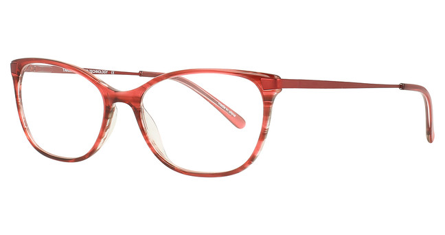 Takumi Eyeglasses TK1183 Red Brown Stripes/Satin Red/30