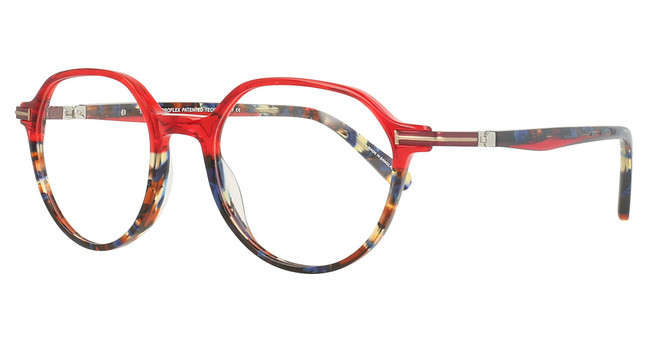 Takumi Eyeglasses TK1242 Red & Multicolor Tortoise / Multicolor Tortoise/30