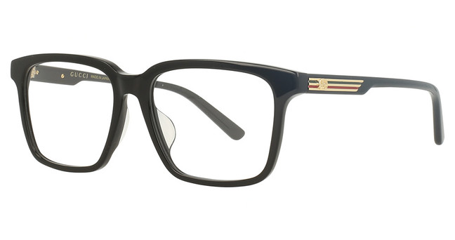 Gucci Eyeglasses GG1293OA BLACK-BLACK-TRANSPARENT/001
