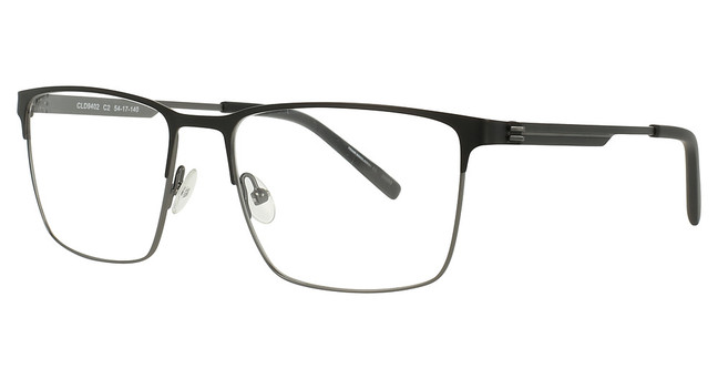 club level designs Eyeglasses CLD9402 Black/Dark Gunmetal/C-2