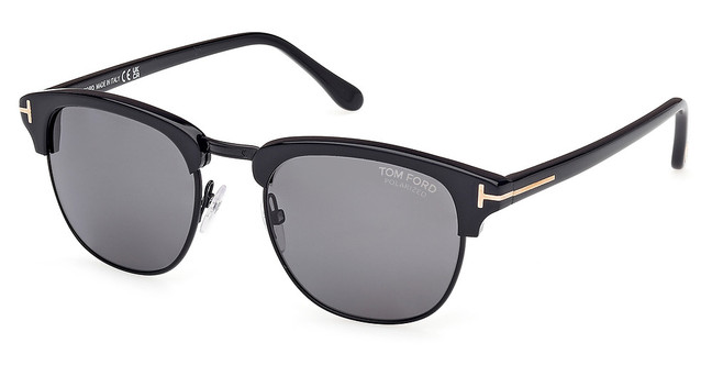Tom Ford Eyeglasses FT0248 shiny black / smoke polarized/01D