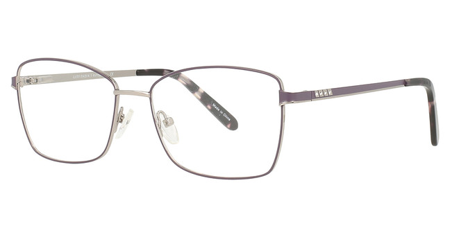 Cote d Azur Eyeglasses CDA 294 Plum/Chrome/1