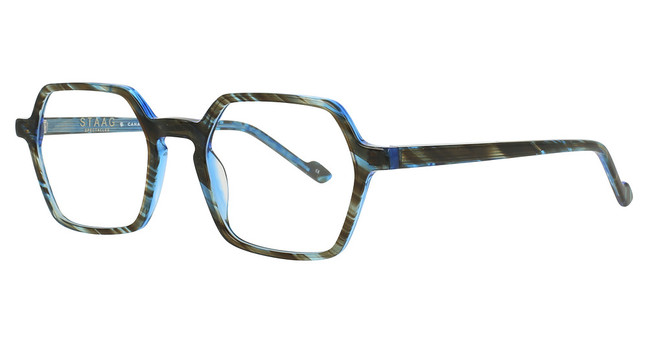 Staag Eyeglasses SG-DAYTON BROWN STRIPE/BLUE/C3
