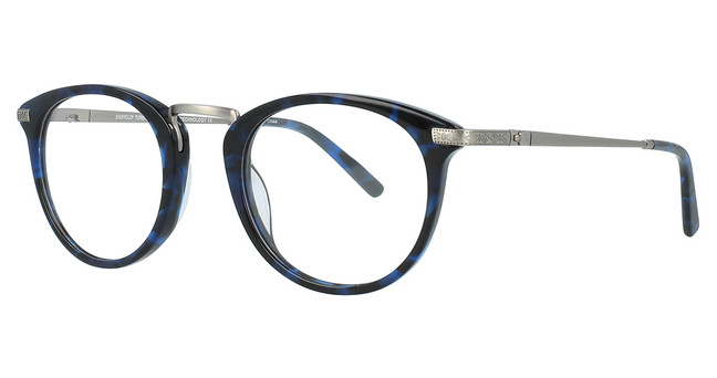Easyclip Eyeglasses EC485 Demi Blue & Silver/50