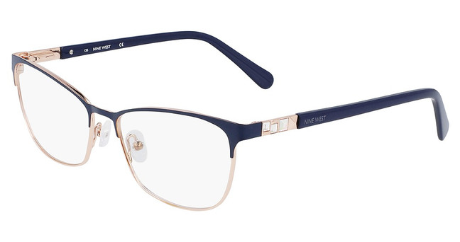 Nine West Eyeglasses NW1099 N NAVY / ROSE GOLD/400