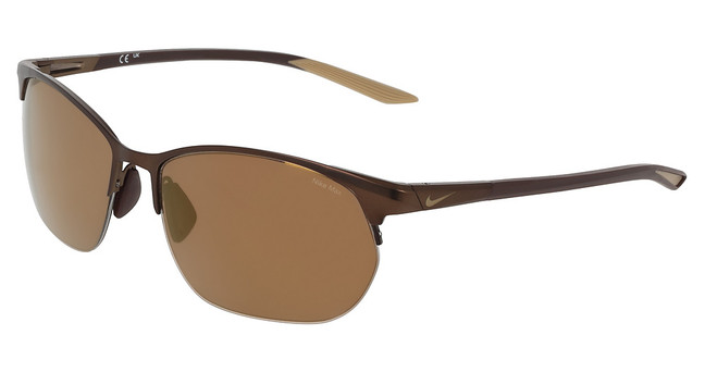 Nike Eyeglasses NIKE MODERN METAL ZONE N IU3289X BRUSHED WALNUT / AMBER MIRROR/201