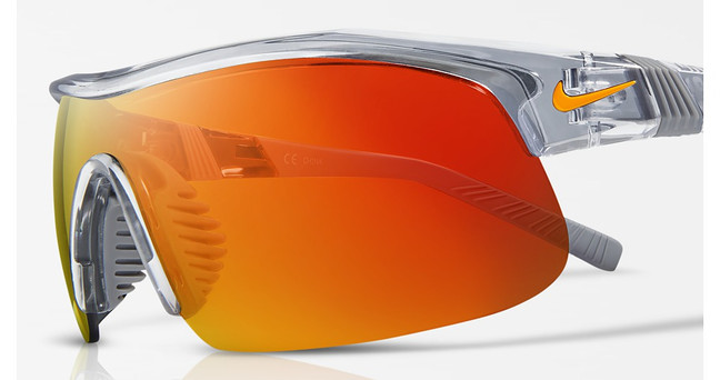 Nike Eyeglasses NIKE SHOW X1 N IU4881X SHINY WOLF GREY/ORANGE MIRROR/066