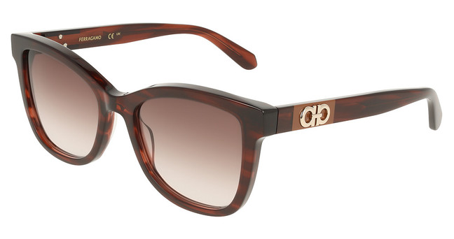 Ferragamo Eyeglasses SF2108S STRIPED WINE/656