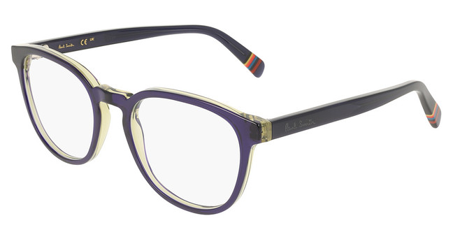 Paul Smith Eyeglasses PS26605 PRAED TRANSPARENT BLUE/YELLOW/413