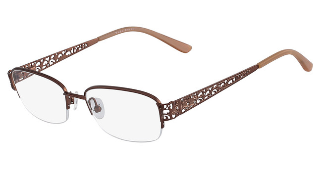 Marchon NYC Eyeglasses TRES JOLIE 160 N SHINY BROWN/210