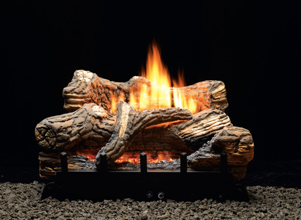 Empire Comfort Systems Empire Flint Hill Gas Log Set with Vent-Free/Vented Contour Burner 24" Manual - Natural Gas Gas Logs Discount Fireplace Outlet