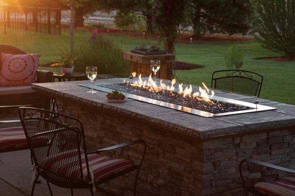Outdoor Stainless Steel Linear Fire Pit - OL60TP10P-1 Propane